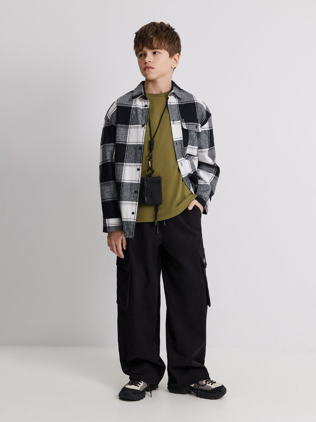 ACOOLA / Футболка детская для мальчиков Eclair хаки  фото 8