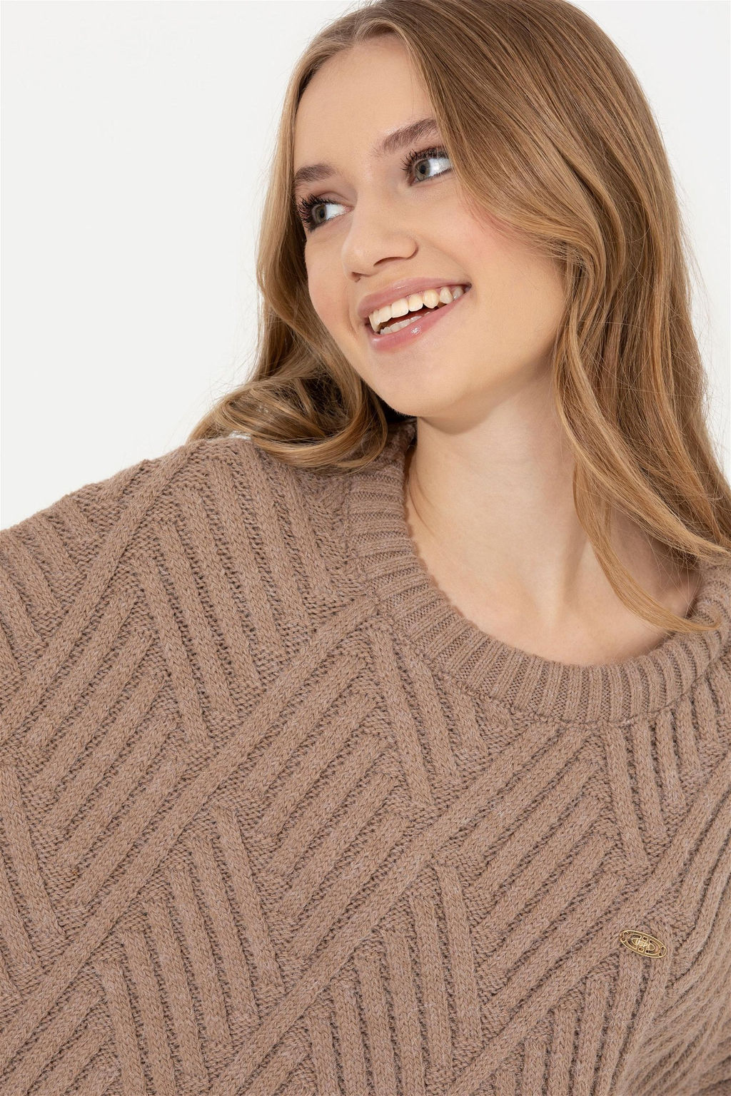 Женский свитер Camel Melange из трикотажа - U.s. polo assn фото 8
