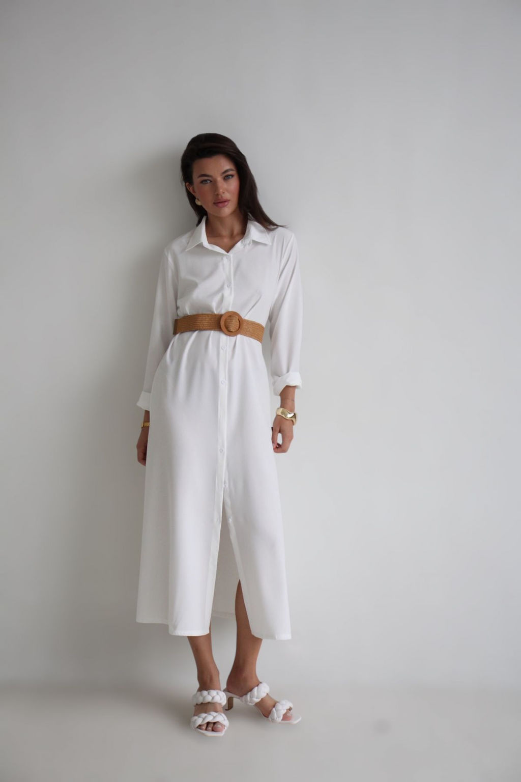 Martichelli Платье голубое с принтом воздушное  фото 11