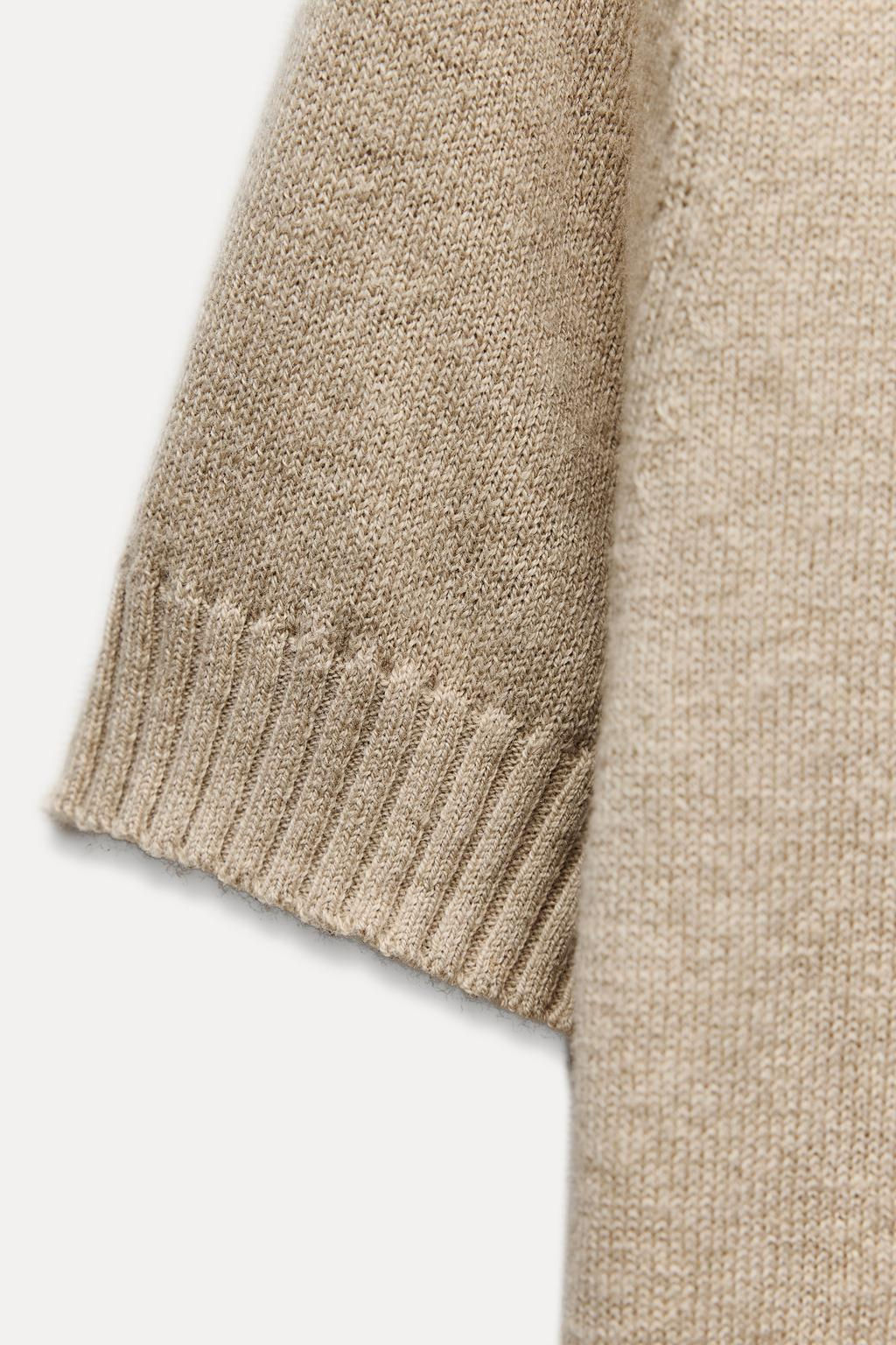 BASIC PLAIN KNIT SHORT SLEEVE TOP - Zara фото 7