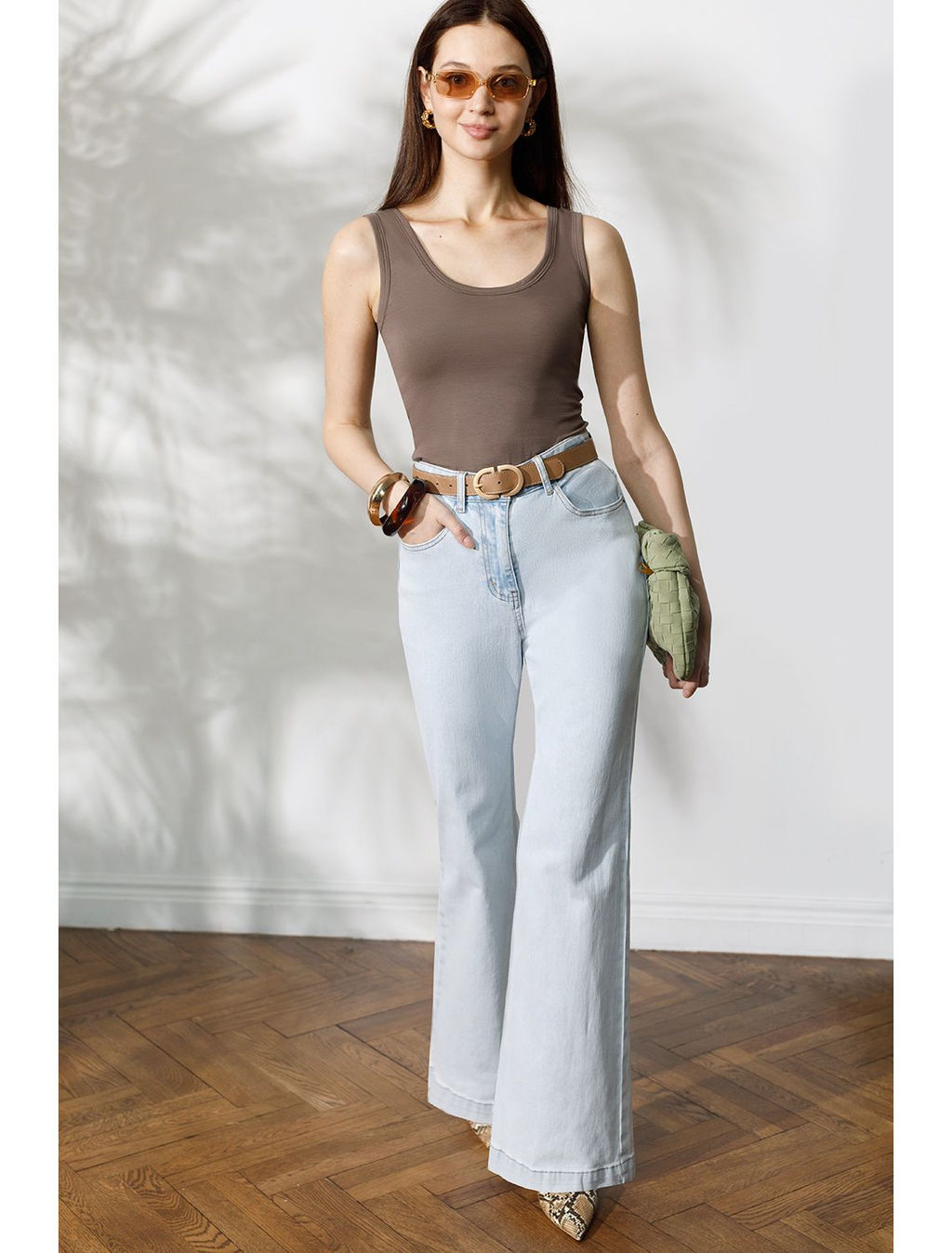 Топ облегающий из премиального хлопка с эластаном VILATTE