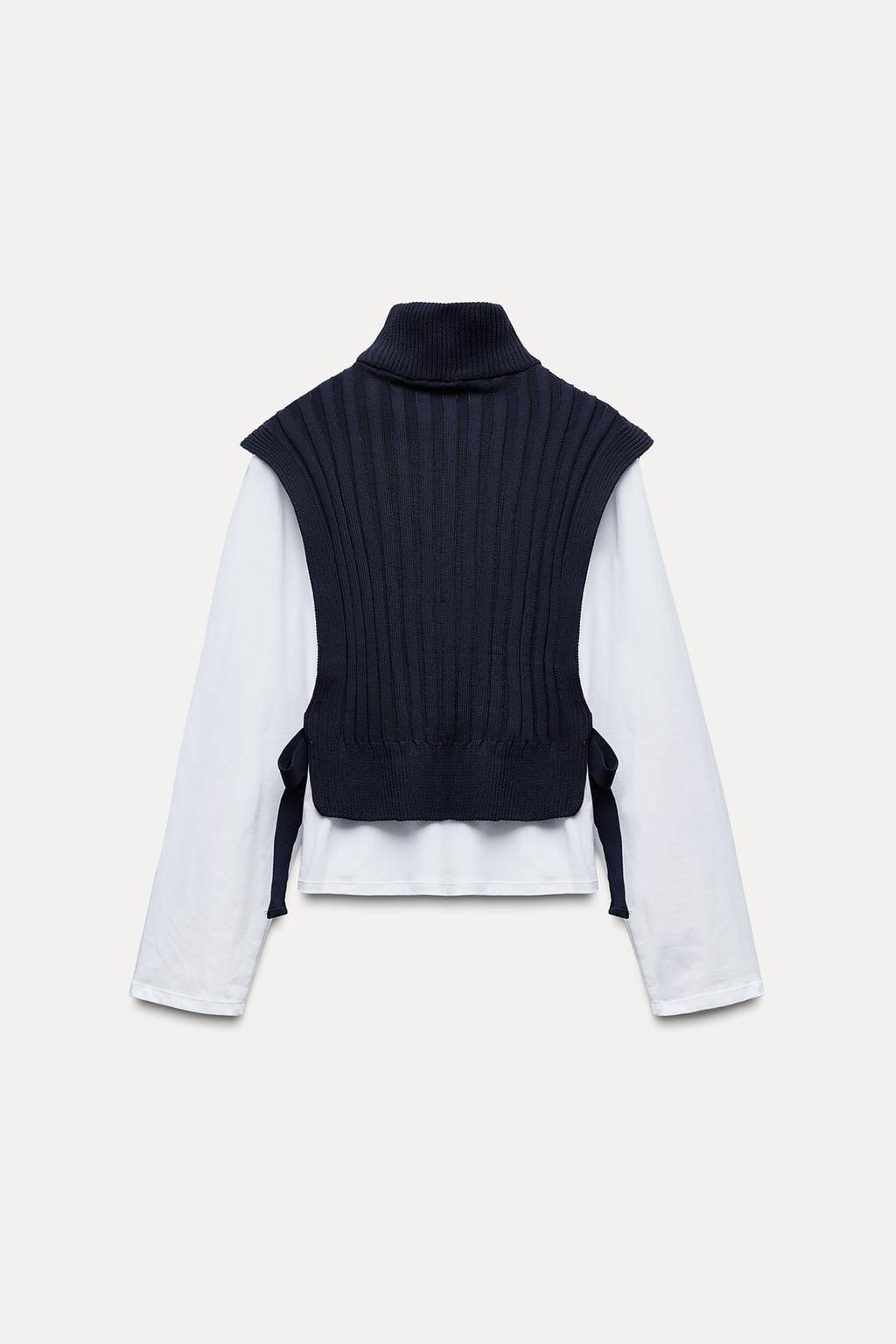 ZIP-UP GILET T-SHIRT - Zara фото 8