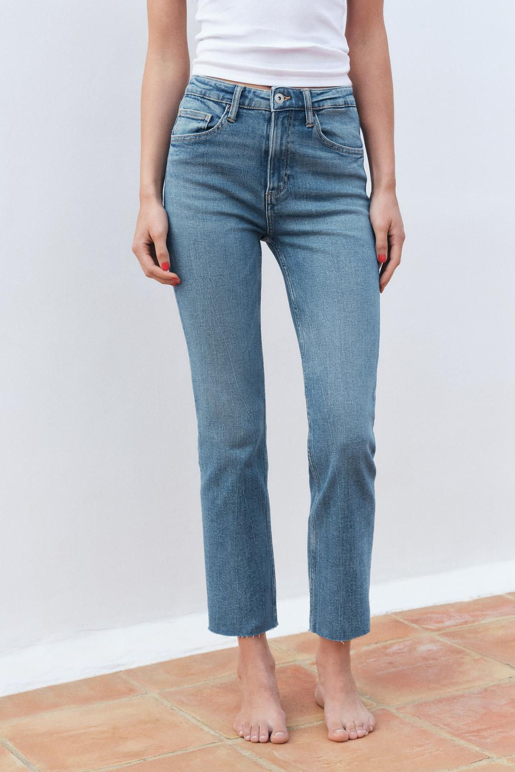 TRF CROPPED FLARE HIGH-WAIST JEANS - Zara фото 35