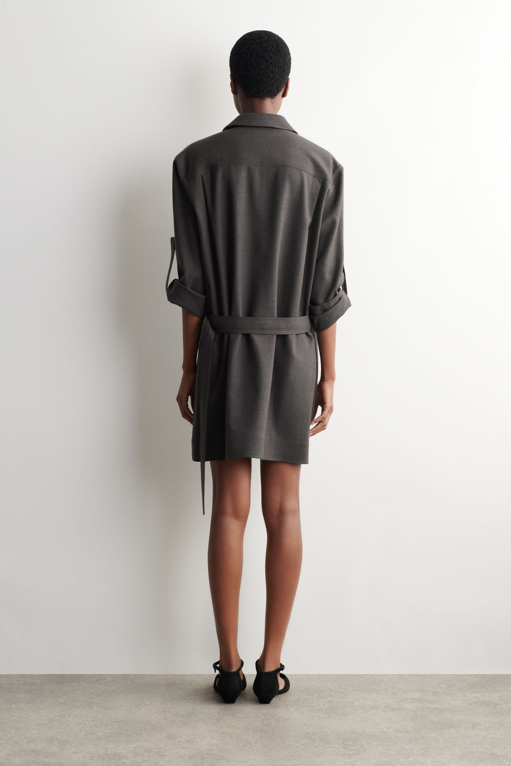 VESTIDO CAMISERO DE LANA CON TABLAS - H&m фото 3