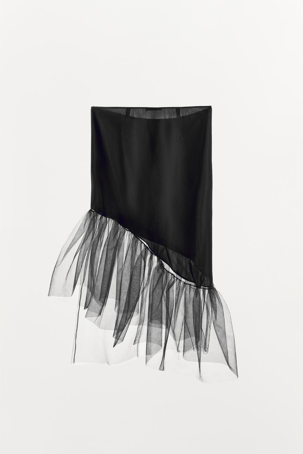 ASYMMETRIC TULLE SKIRT - Zara фото 7