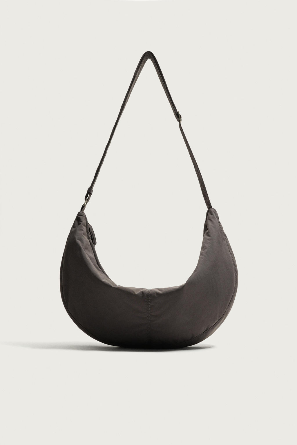 BOLSO HOMBRO NYLON M / Gris Topo
