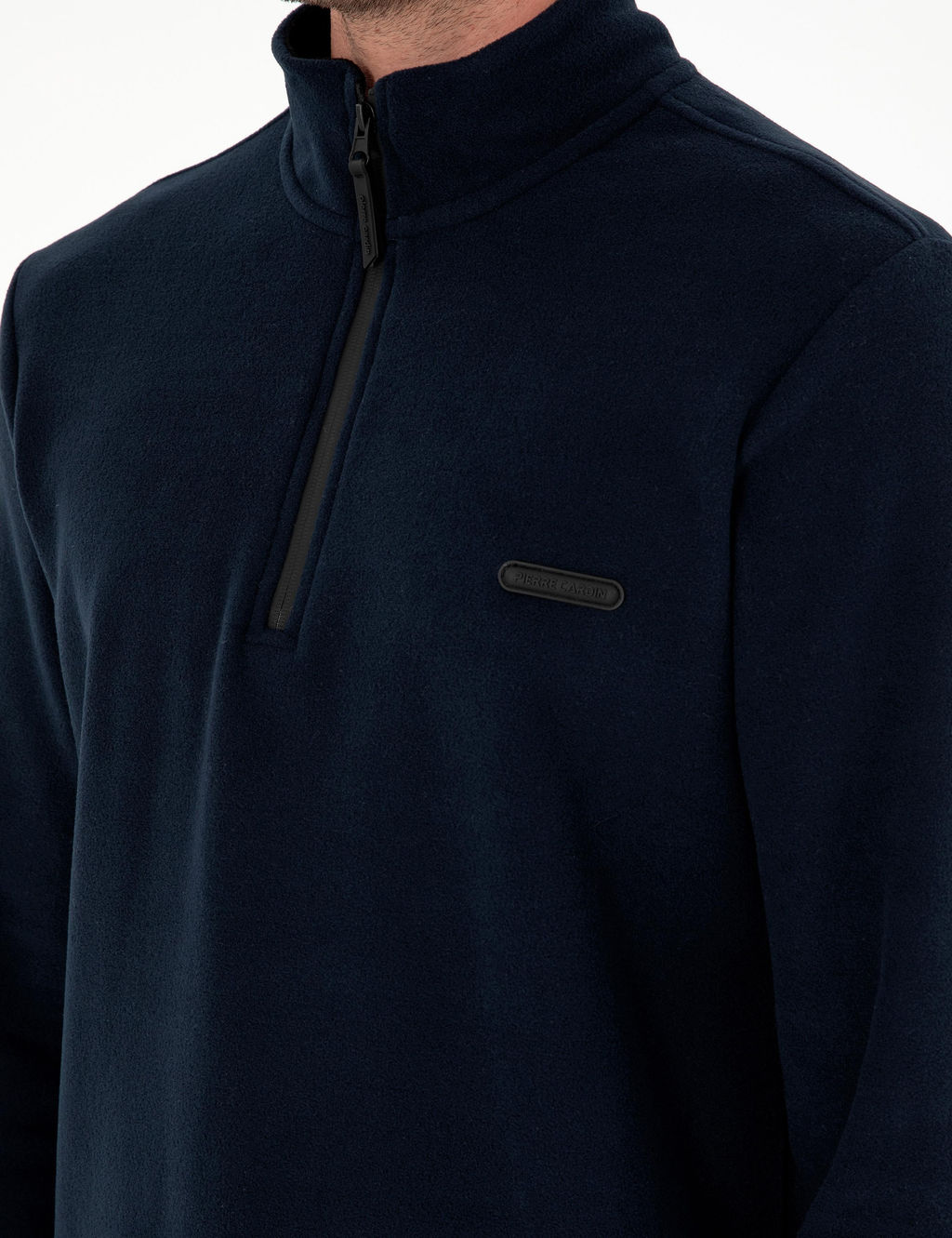 Lacivert Regular Fit Yar_m Fermuarl_ Polar Sweatshirt - Pierre cardin фото 7