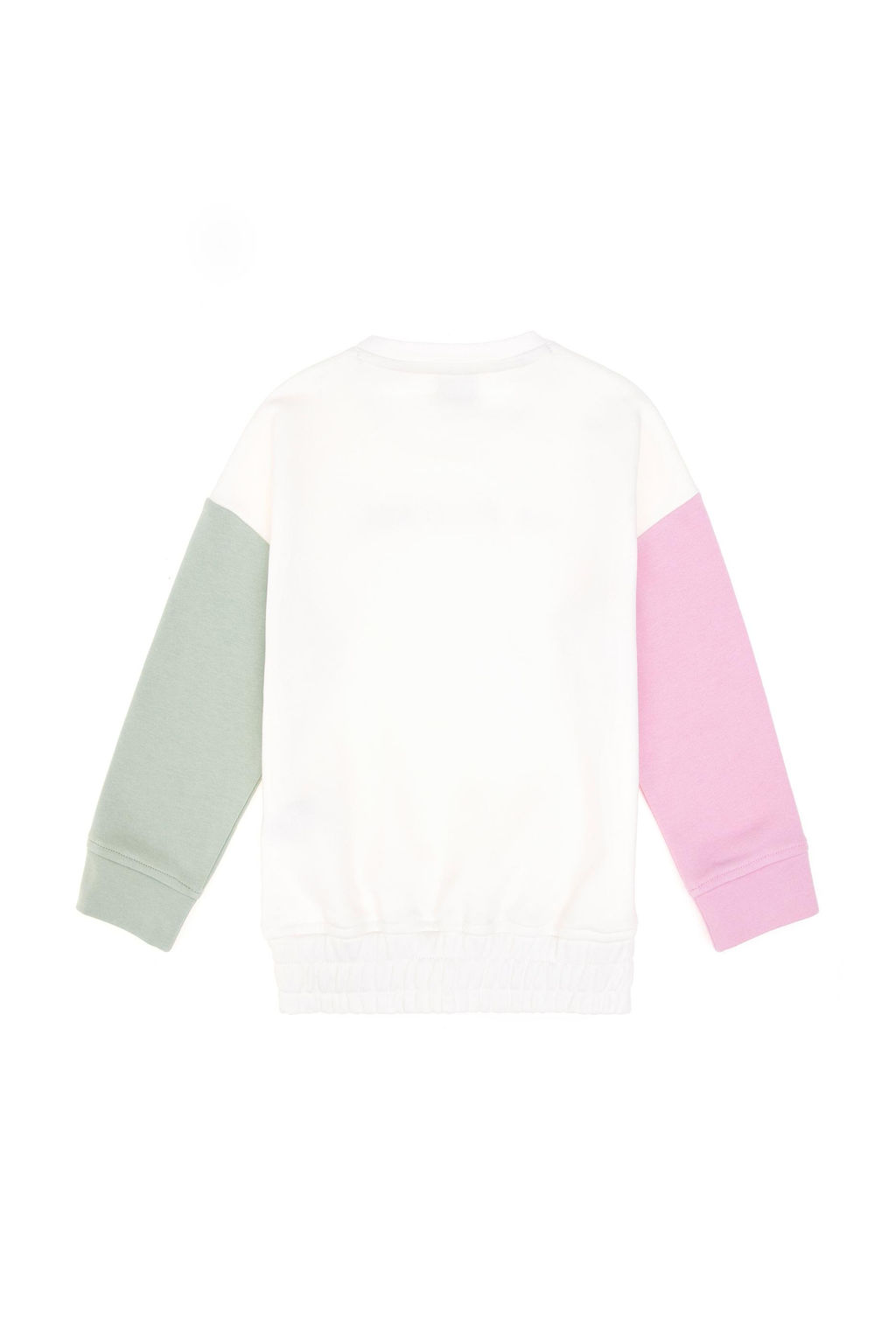 K_z _ocuk Ekru Bisiklet Yaka _ardonlu Sweatshirt