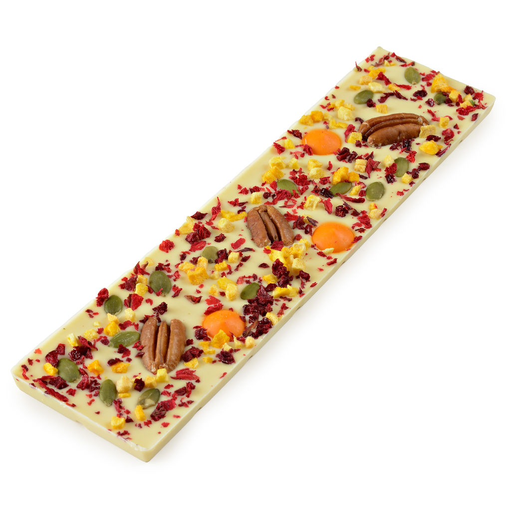 Шоколад белый с украшением Пекан, апельсин, манго, 110 гр , ТМ VERVALLI - Chokodelika фото 4