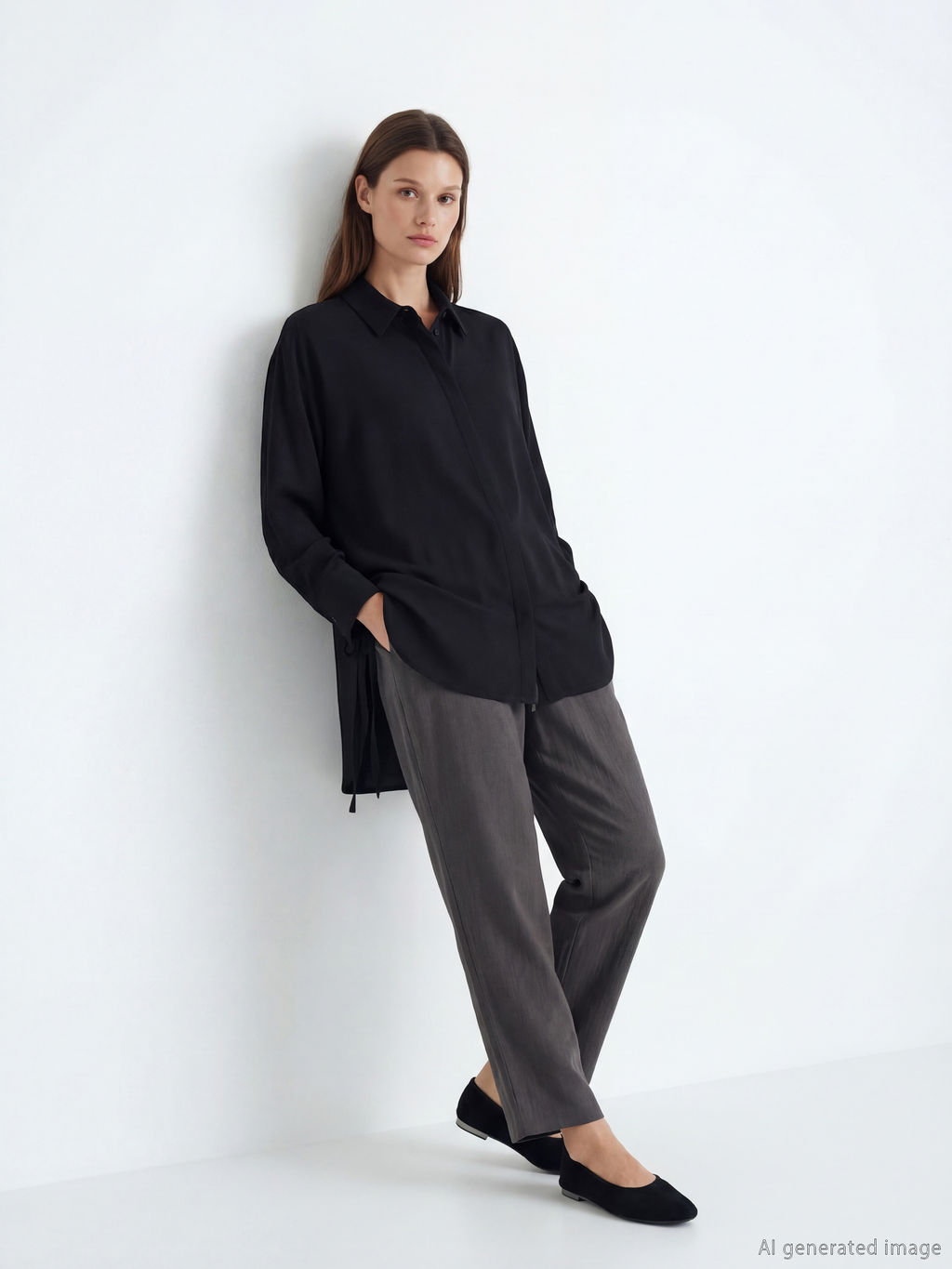 Ba?lama Detayl? Kad?n G?mlek Tunik