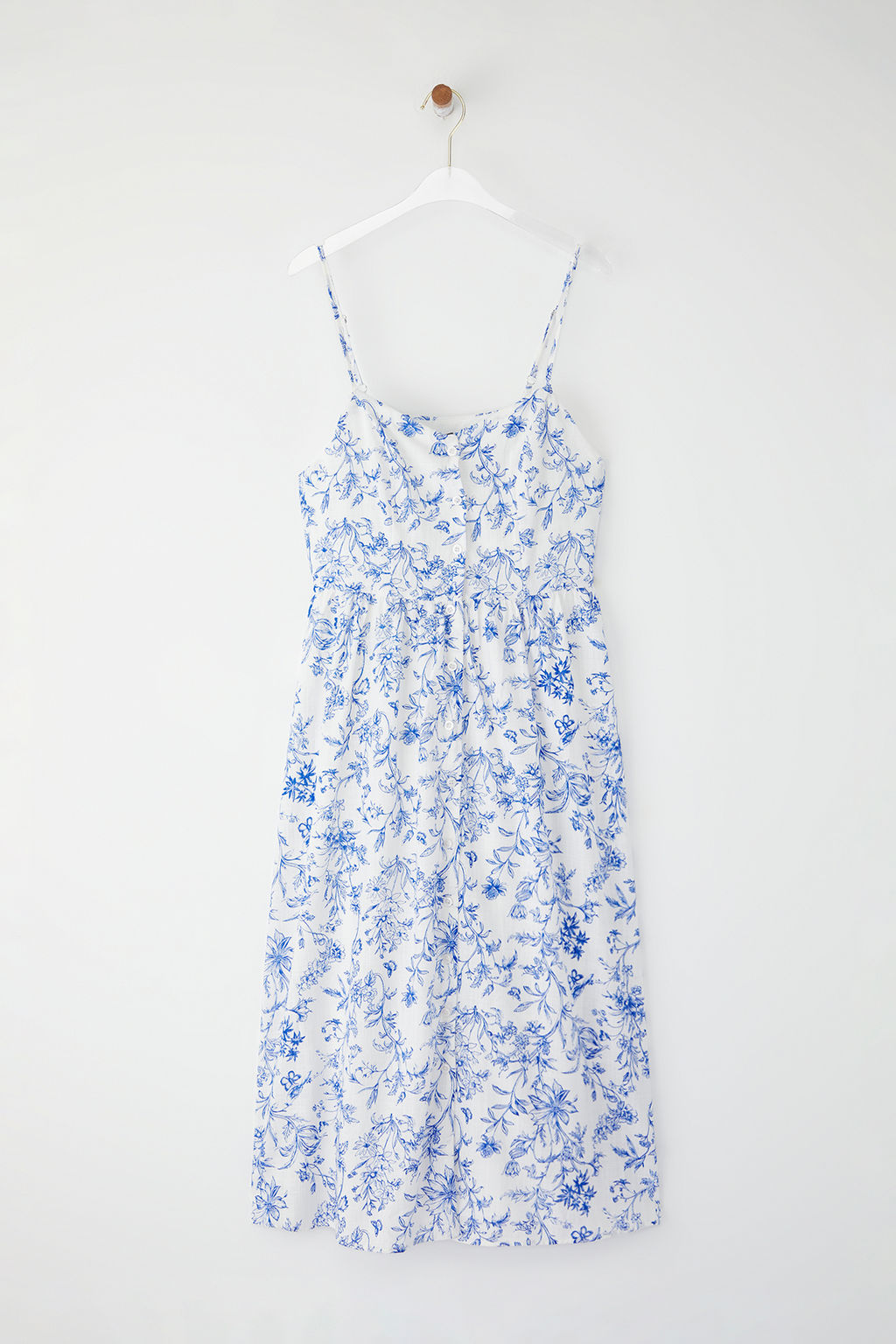 TRENDYOLMILLA Ekru Cicekli A Kesim Astarl? Midi Dokuma Elbise TWOSS25EL00524  фото 9