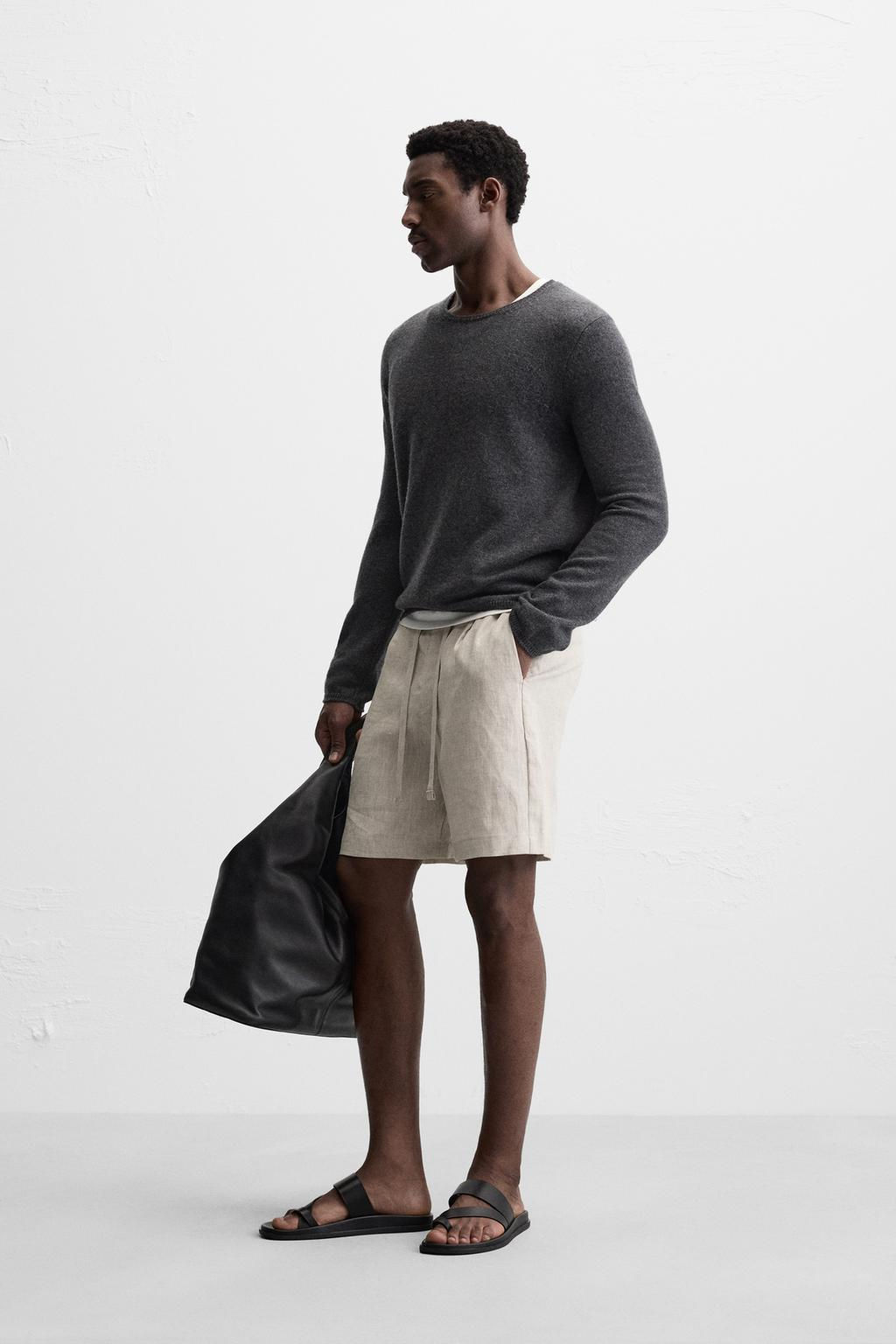 100% LINEN BERMUDA SHORTS - Zara фото 4