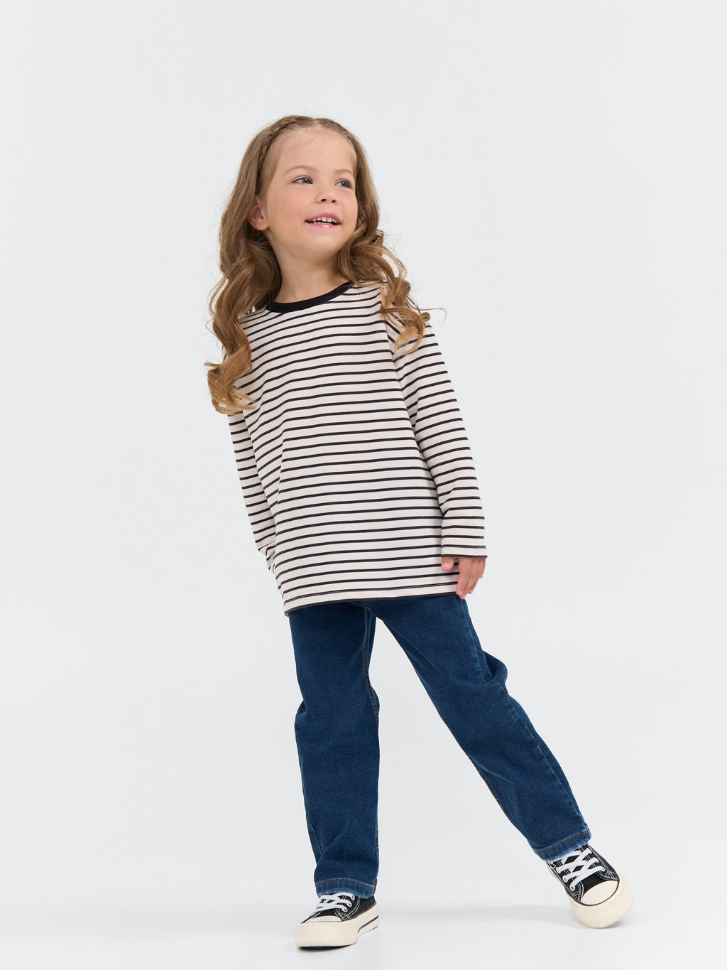 Лонгслив оверсайз Полоска Уголь - Bungly фото 5