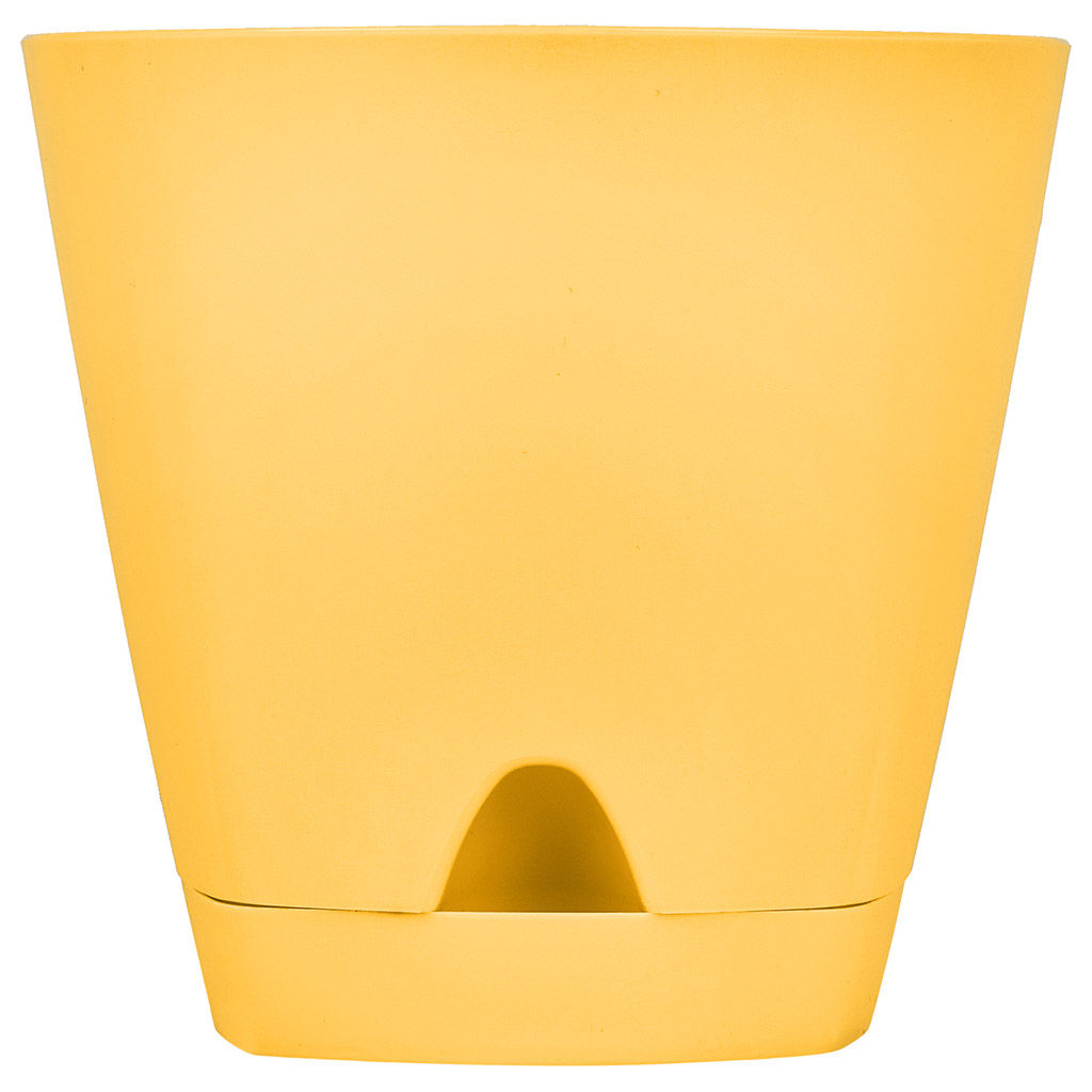 Ingreen Горшок для цветов пластмассовый Amsterdam 1,35л, д14см, h13см, с прикорневым поливом, спелая груша (Россия) - Домашняя мода фото 2