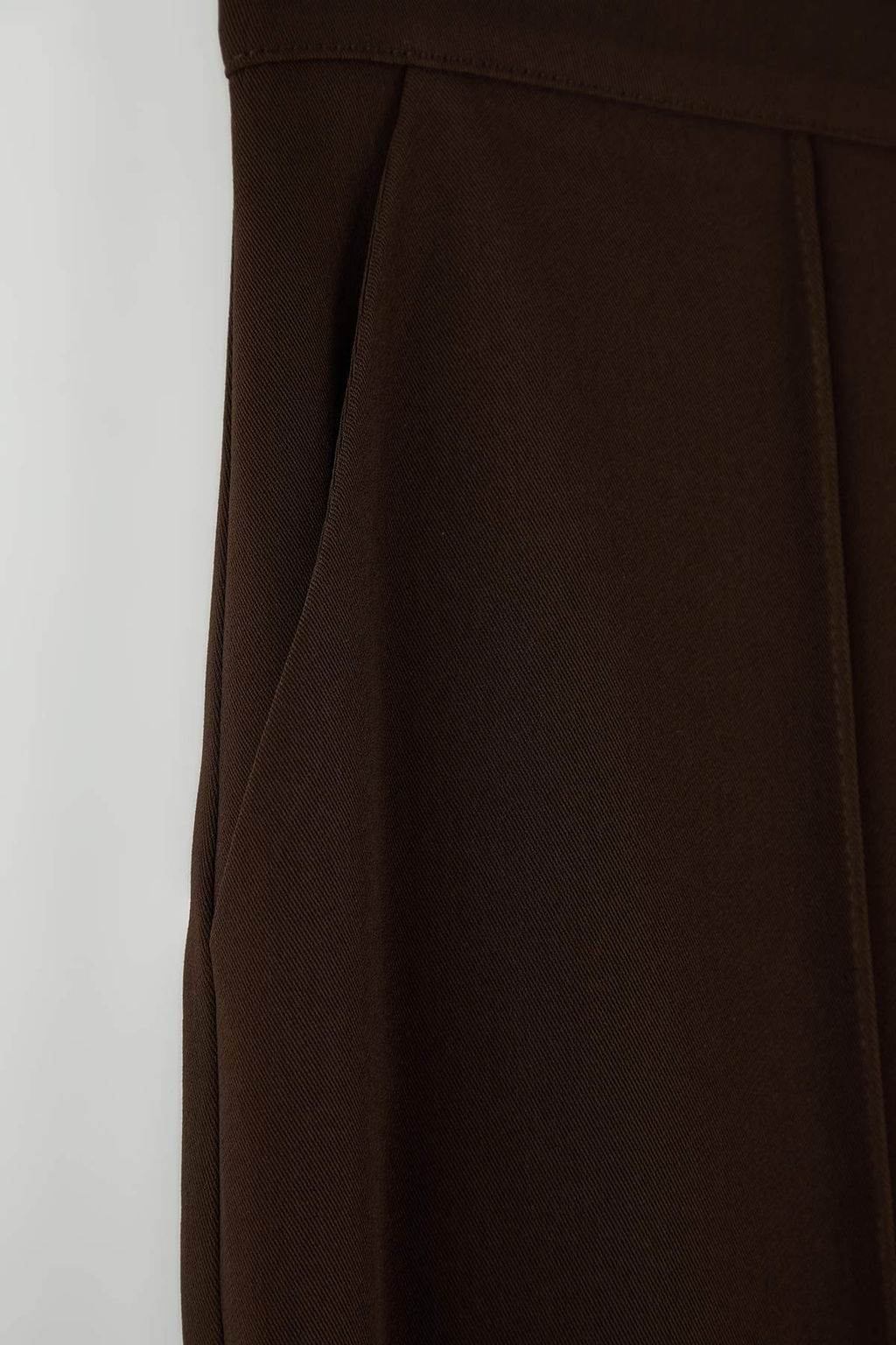 EXCLUSIVE Ozel Koleksiyon Dokumlu Kahverengi Nervurlu Wide Leg/Genis Paca Pantolon TWOAW26PL00118 - Trendyolmilla фото 7