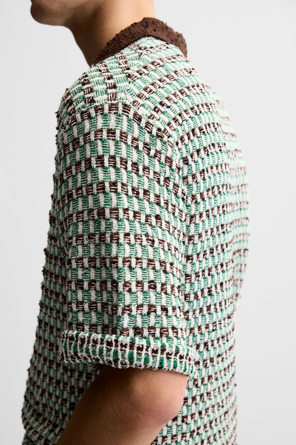 JACQUARD KNIT POLO SHIRT - Zara фото 8