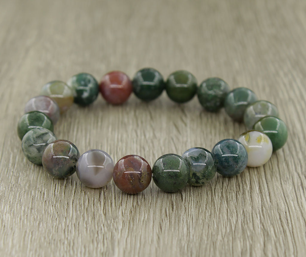 Яшма зеленая (Мадагаскар) 10мм, браслет Классика длина 17см - Agat77 фото 2