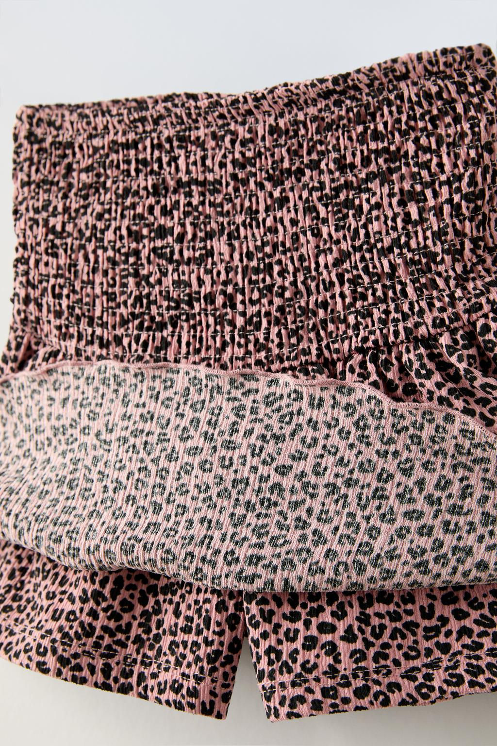 TEXTURED ANIMAL PRINT SKIRT - Zara фото 7