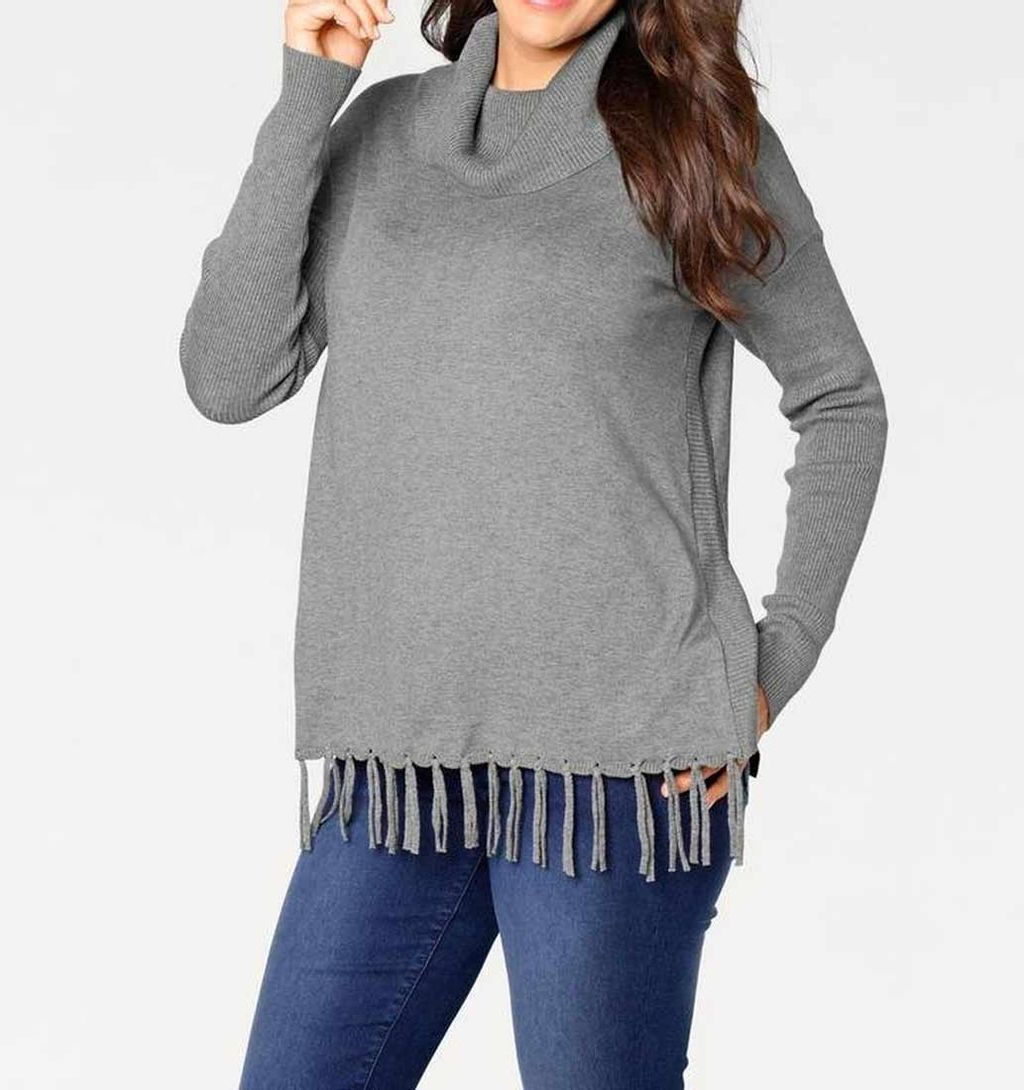 Пуловер, серый - Patrizia dini фото 7