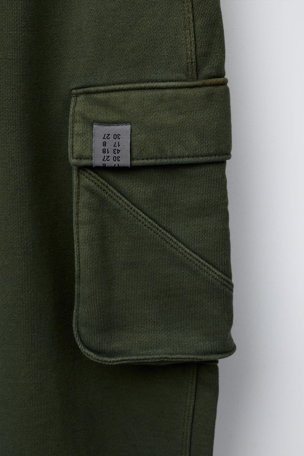 GARMENT-DYED WIDE-LEG CARGO FLEECE TROUSERS - Zara фото 5