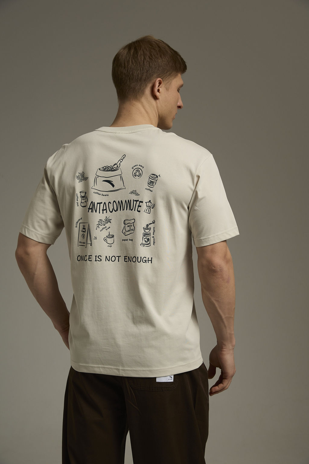 Футболка Бежевый COMMUTE SS Tee - Anta фото 3