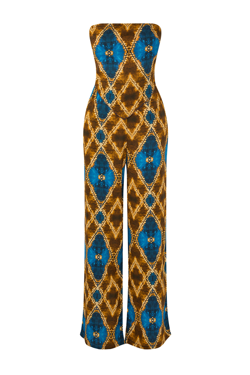 Etnik Desenli Desenli Dokuma Bluz Pantolon Plaj Tak?m TBESS24AU00017