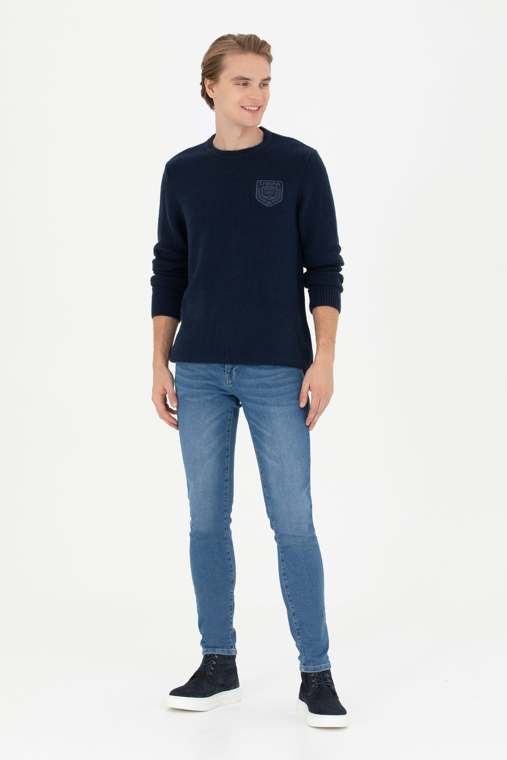 Мужской темно-синий свитер - U.s. polo assn фото 10
