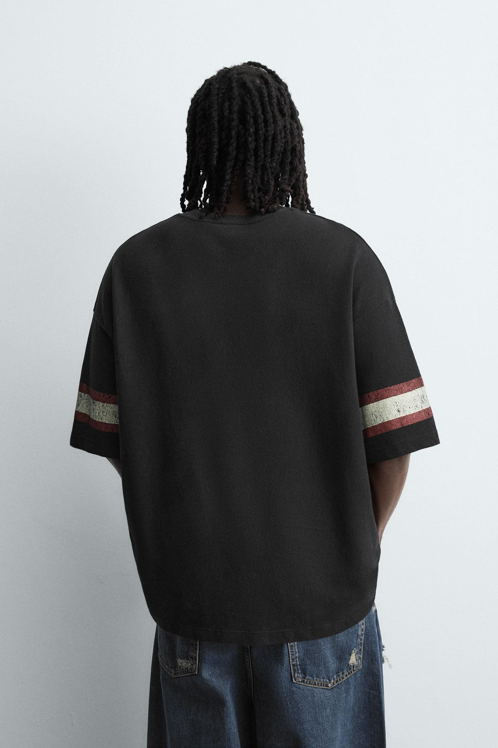 VARSITY OPEN-WEAVE T-SHIRT - Zara фото 3