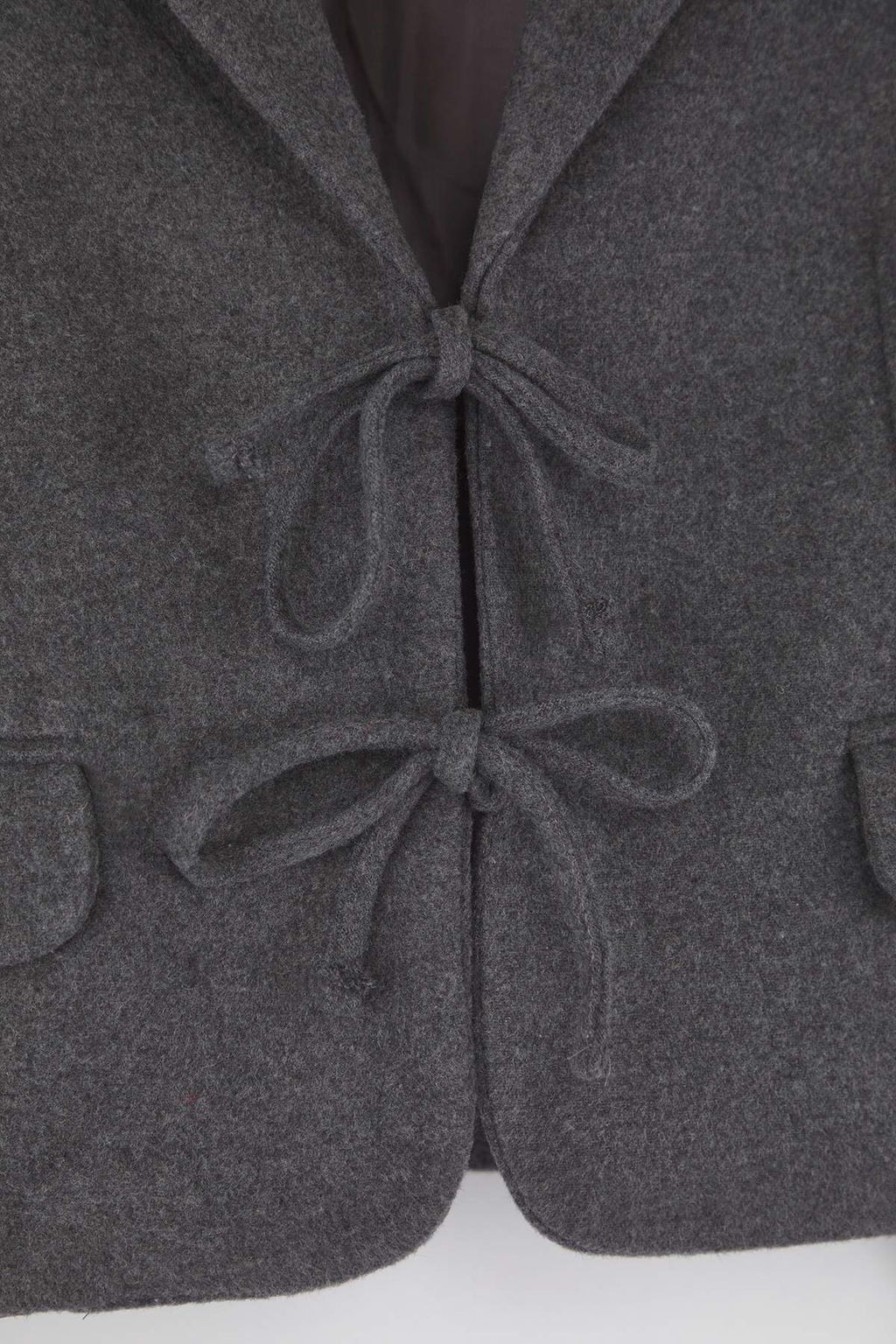 Antrasit Baglama Detayl? K?sa Kase Dokuma Blazer Ceket TWOAW26BC00017 - Trendyolmilla фото 6