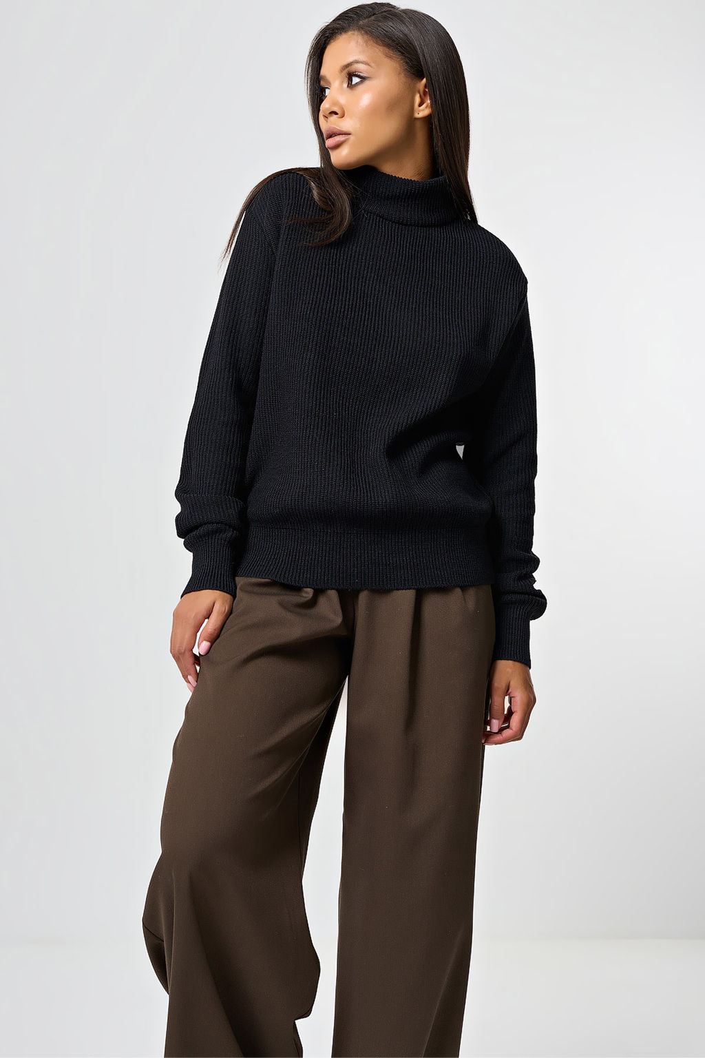 Джемпер вязаный свободный из хлопка - Fly фото 33