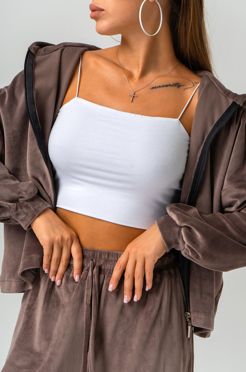 Женский костюм оверсайз из велюра Happyfox