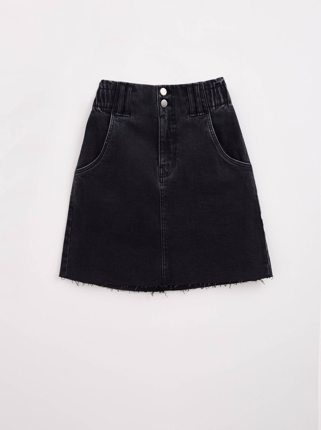 CONTE Джинсовая юбка с необработанным краем CON-424 washed black