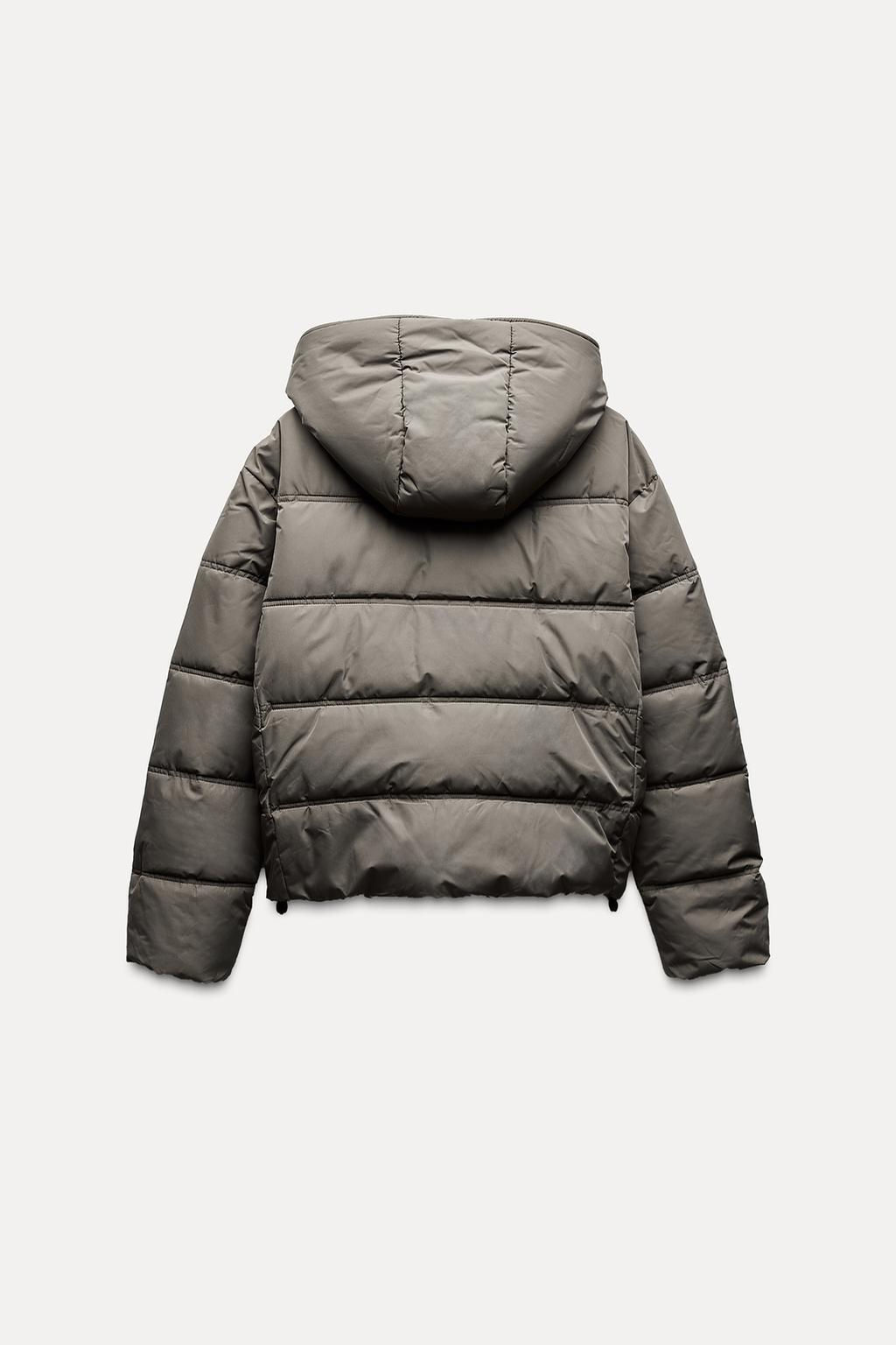 WATER AND WIND PROTECTION SHORT PUFFER ANORAK - Zara фото 16