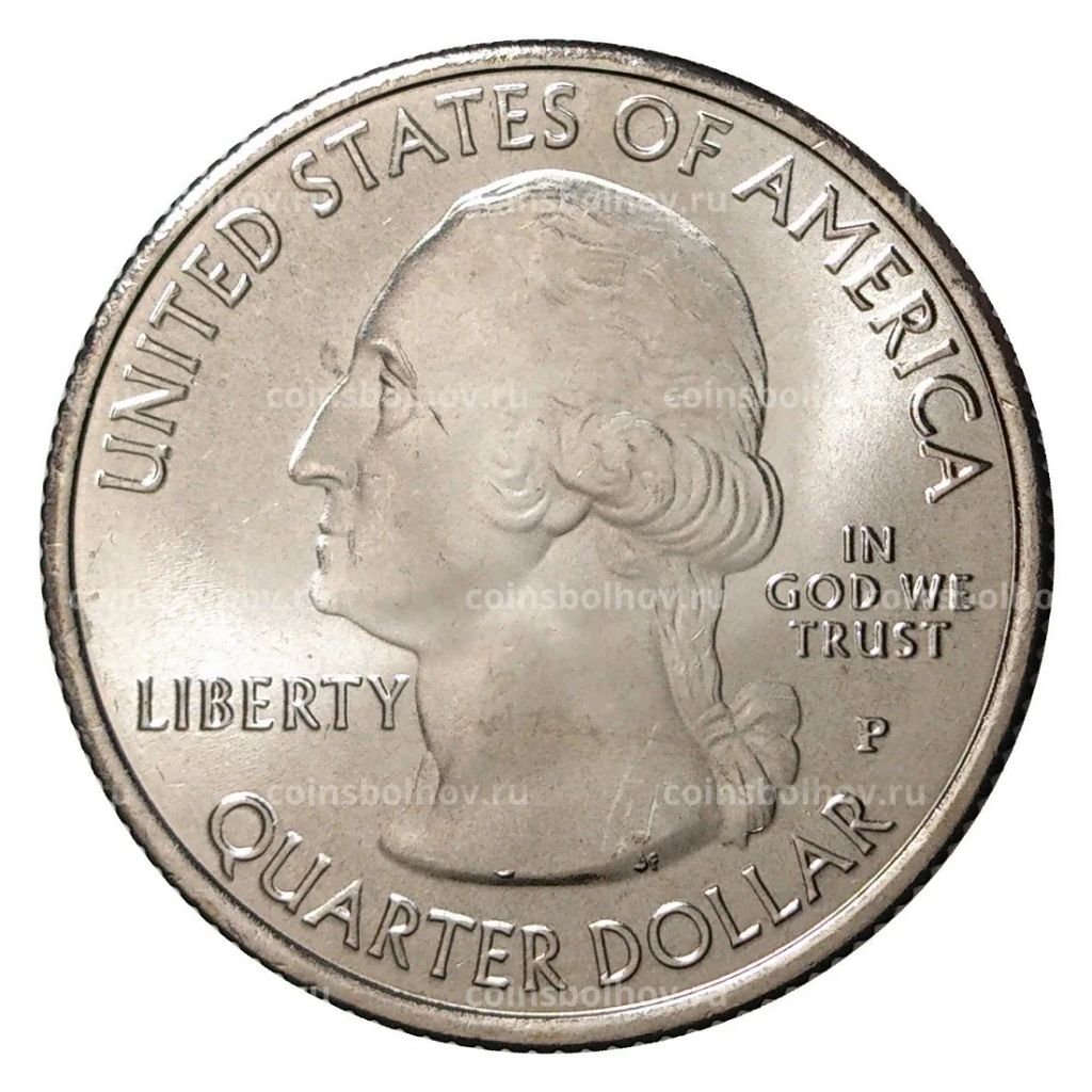 25 центов 2012 года P №14 Национальный парк Гавайские вулканы