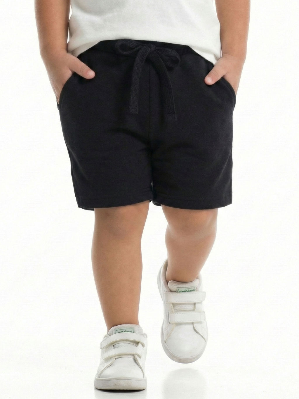 Шорты черные однотонные 22-1640 черный - Mini maxi фото 4