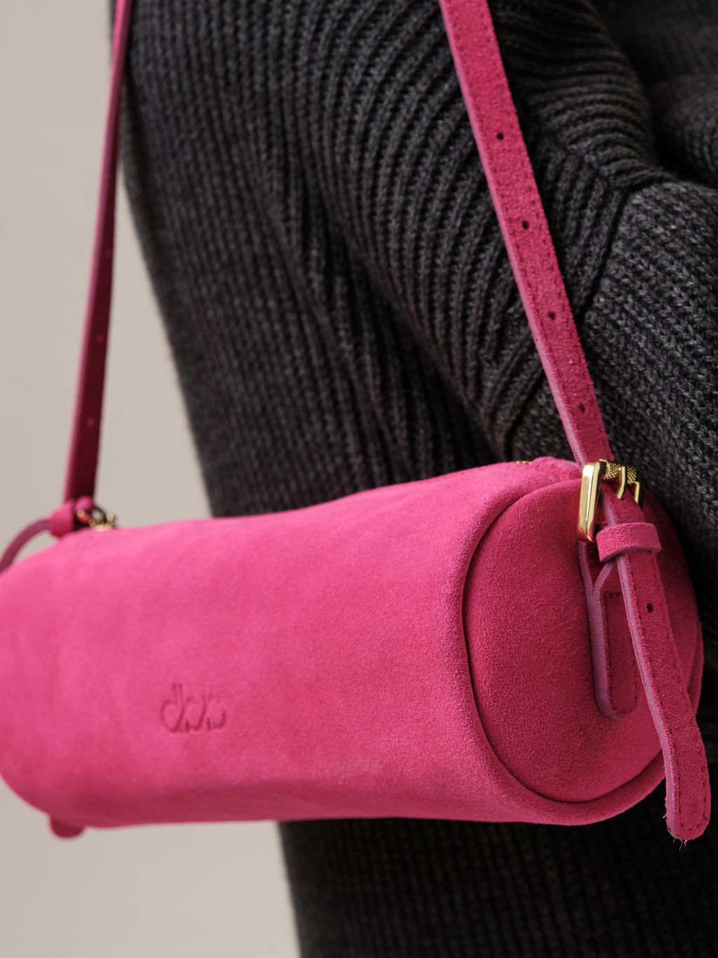 Замшевая сумка Tube DBR 31343 розовый тюльпан фото 4