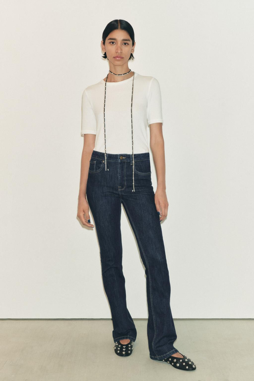 ZW COLLECTION BOOTCUT MID-WAIST CONTOUR JEANS - Zara фото 13
