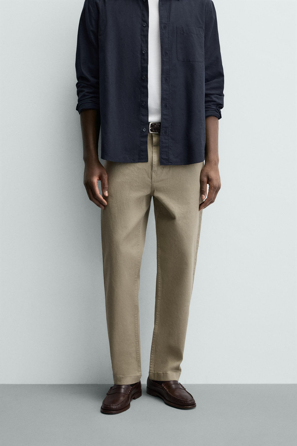 PANTAL?N STRAIGHT FIT / Khaki claro - Zara фото 2