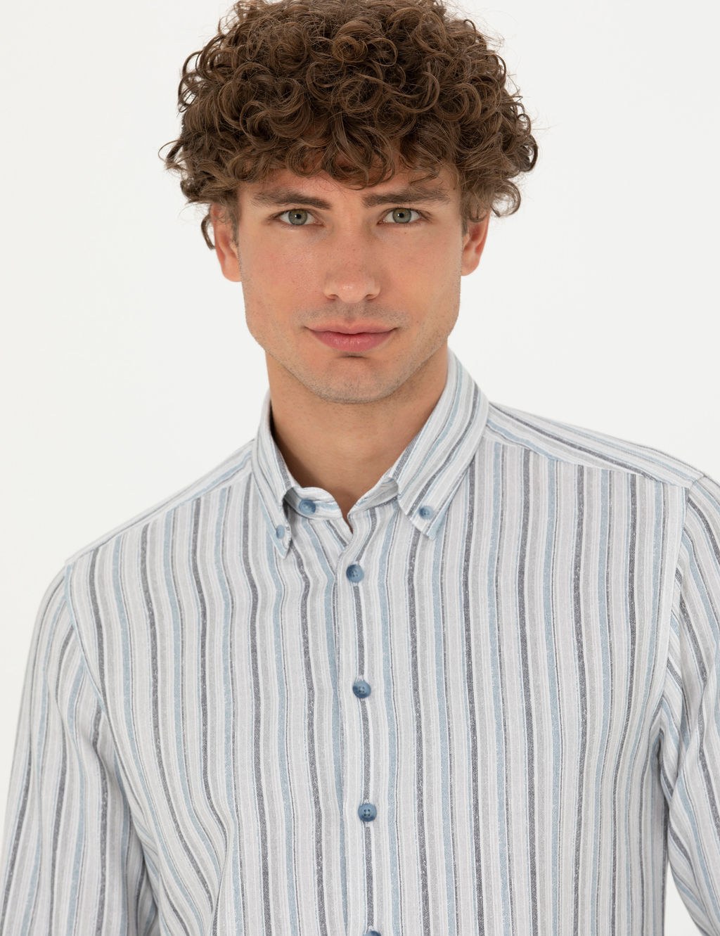 Mavi Slim Fit Uzun Kollu G_mlek