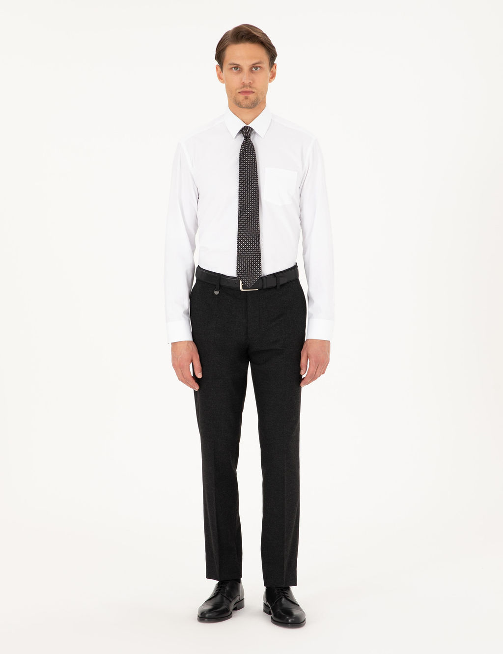 Beyaz Regular Fit Uzun Kollu Basic G_mlek
