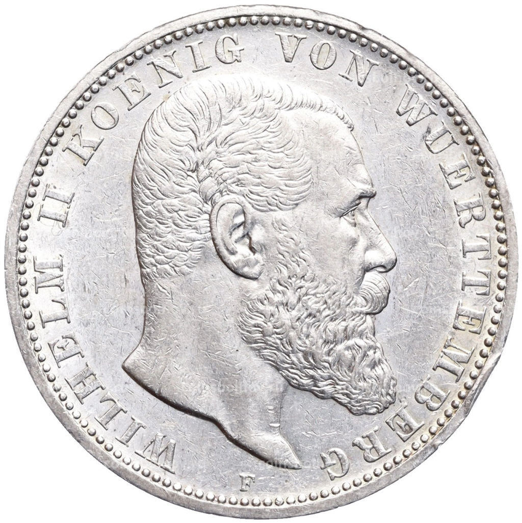 5 марок 1913 года F Германия (Вюртемберг)