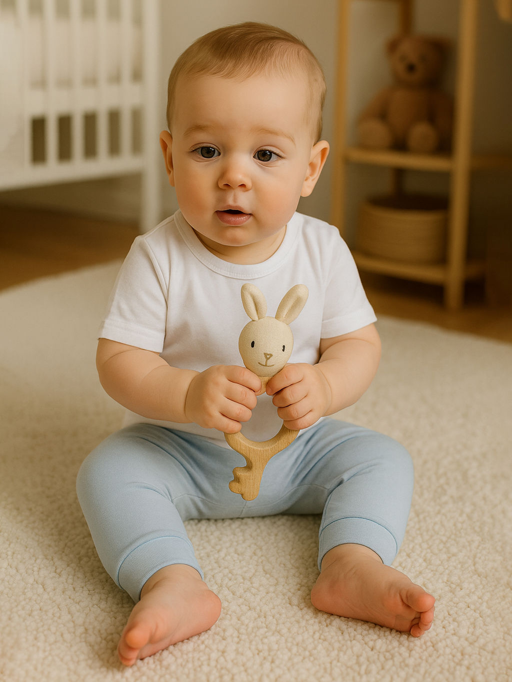 Ползунки короткие голубые