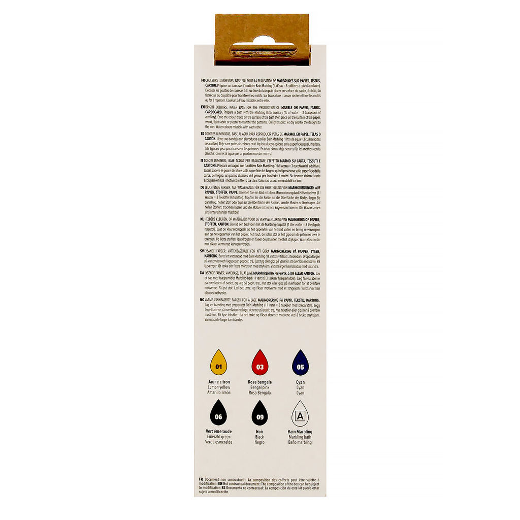 PEBEO Набор красок Marbling Открытие для техники Эбру 6 цв. х 20 мл 756495