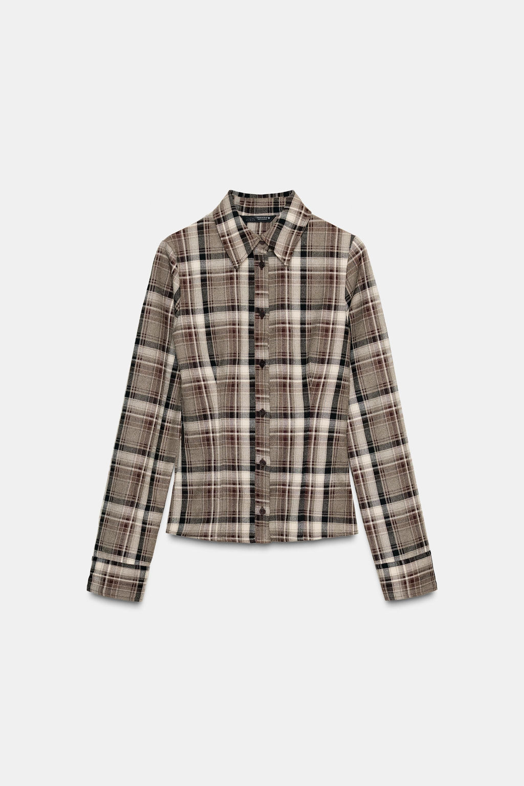 CHECKED FITTED SHIRT - Zara фото 6