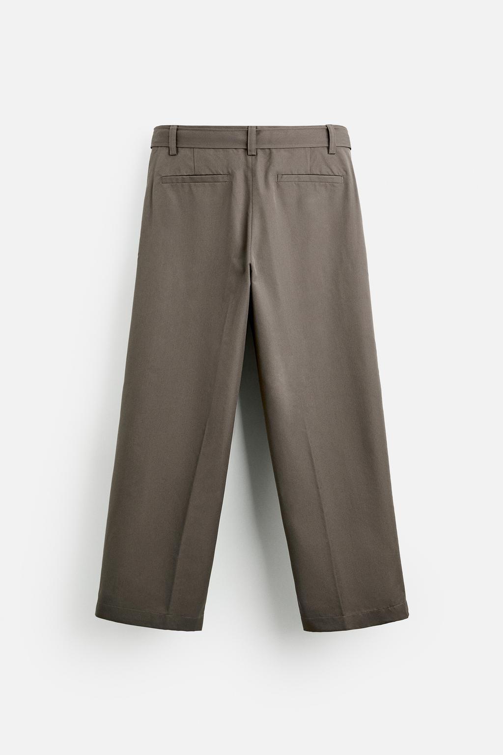 BELTED PLEATED TROUSERS - Zara фото 7