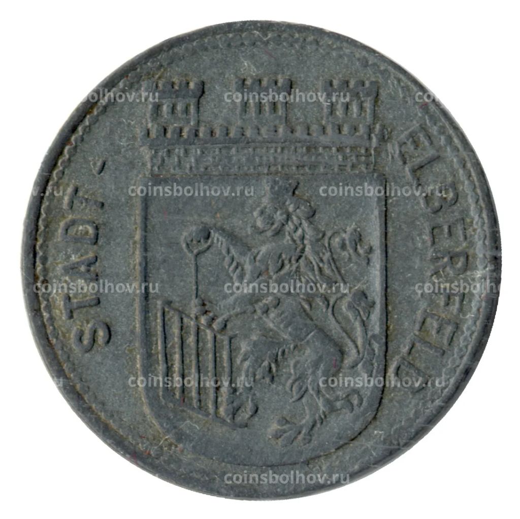 Монета 10 пфеннигов 1917 года Германия  Нотгельд (Эльберфельд)