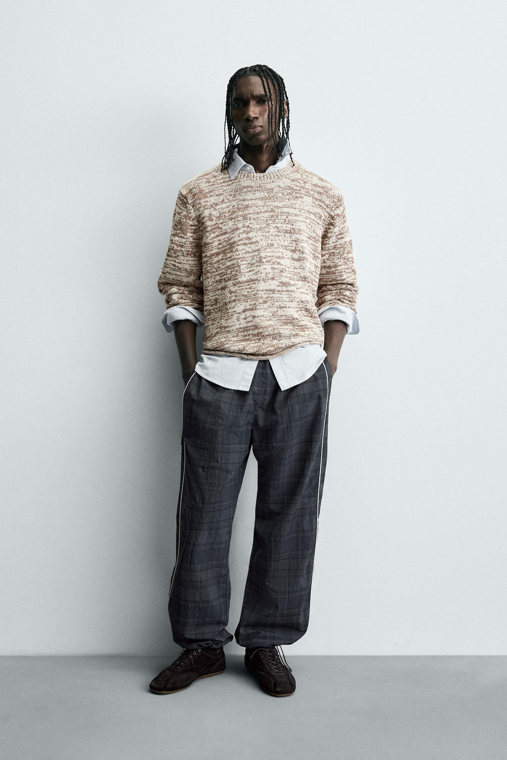 CONTRAST CHECK TECHNICAL JOGGER TROUSERS