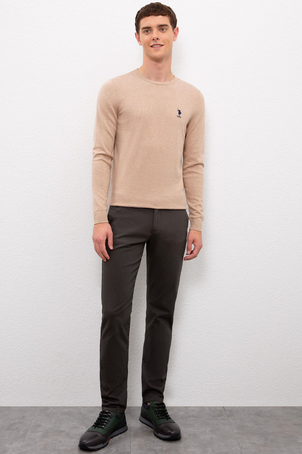 Erkek Camel Melanj Basic Kazak - U.s. polo assn фото 4