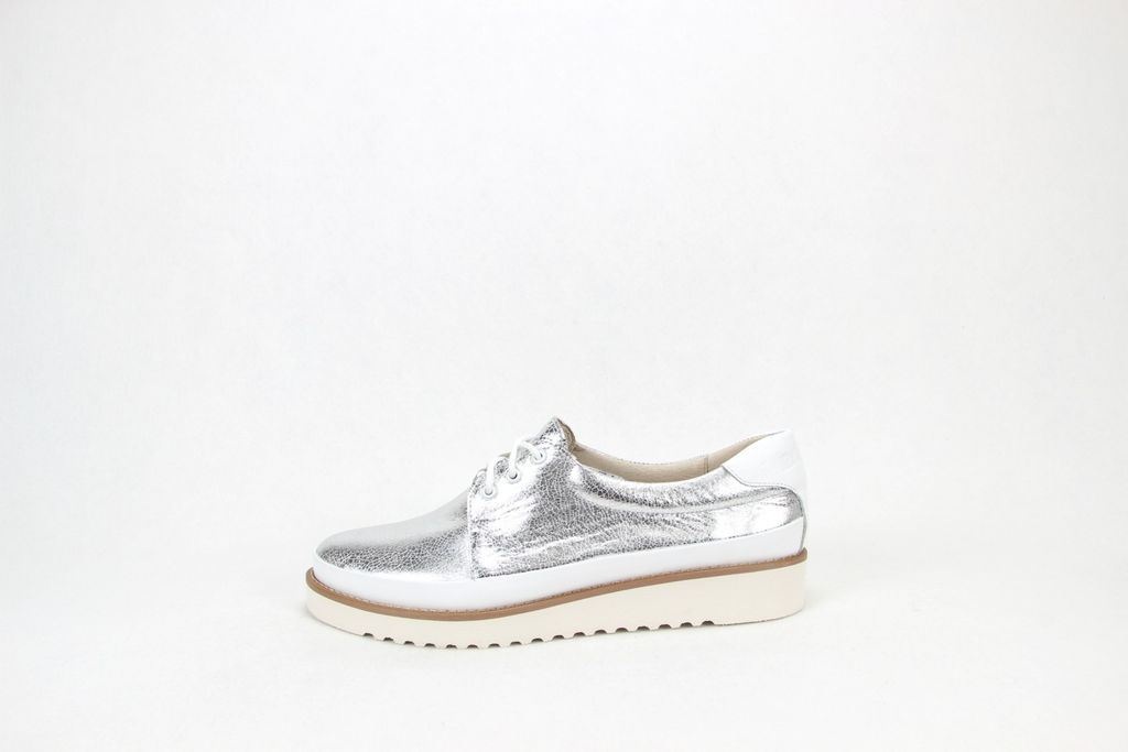 Туфли полуботинки 103.manw.silver/white