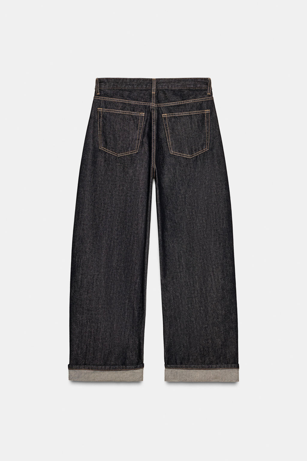 JEANS TRF BAGGY FOLDED TIRO MEDIO / ?ndigo oscuro - Zara фото 9